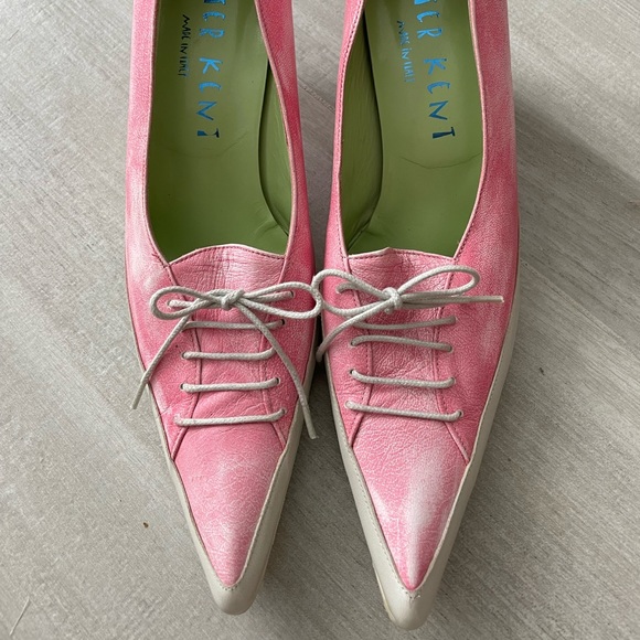 Peter Kent Leather Kitten Heels - Picture 3 of 4